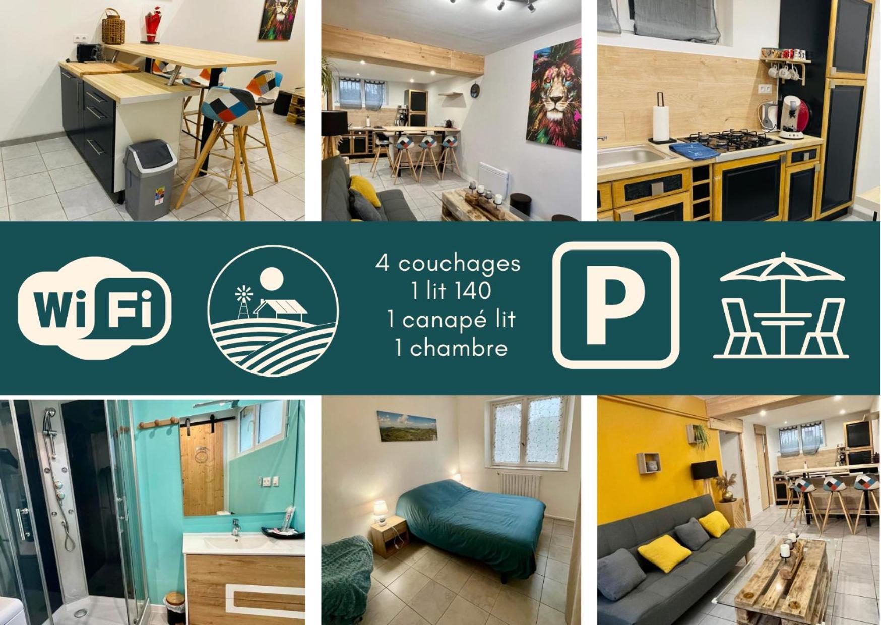 Studio 40M2 Plein Pied Avec Parking Jussac Exterior foto